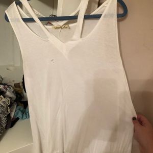 Strappy white tank top tee